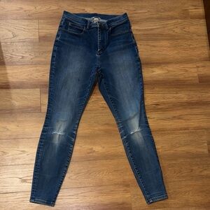 Duluth Trading Co Distressed High Rise Skinny Jeans Sz 6 Regular